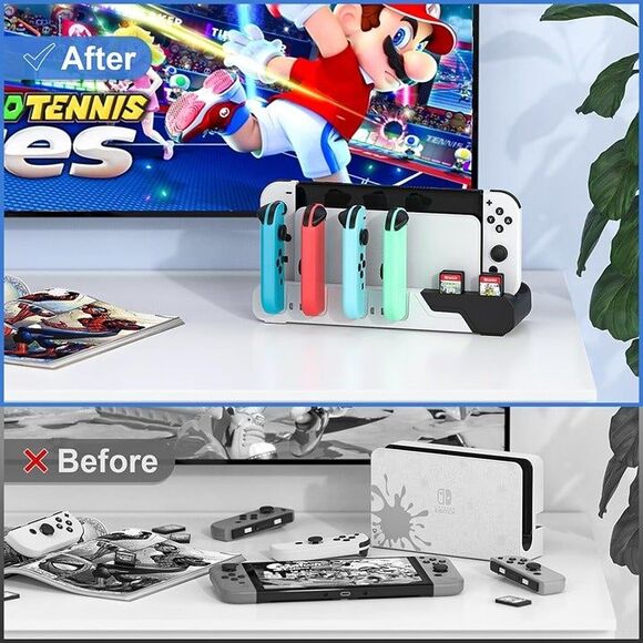 Switch Controller Charging Dock Compatible with Nintendo Switch & Swit - Picture 6 of 9